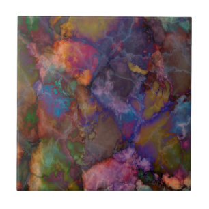 Peacock Ore Chalcopyriet Marble Tegeltje