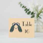  Peacock Paar Tafelnummer Kaarten (Staand voorkant)