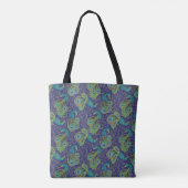 Peacock Paisley Royal Blue Monogram Draagtas (Achterkant)