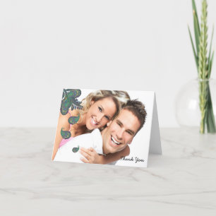 Peacock Paisley Wedding Bedankt voor je briefkaart