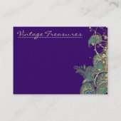 Peacock Paisleys Swirl Design Visitekaartje (Achterkant)