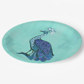 Peacock Papieren Bordje (Gekanteld)