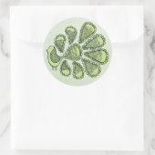 Peacock Party Green DIY Cupcake Topper Label (Tas)