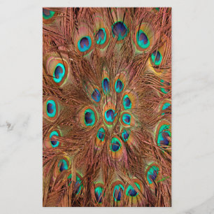 Peacock patroon Achtergrond Briefpapier