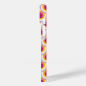 Peacock patroon gele roze naam Case-Mate iPhone case (Achterkant / Links)