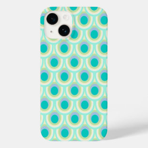 Peacock patroon mint aqua green Case-Mate iPhone 14 hoesje
