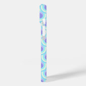 Peacock patroon paarse blauwe naam Case-Mate iPhone case (Achterkant / Links)