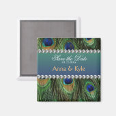 Peacock Pattern en Pearls Magneet (Voorkant / Achterkant)