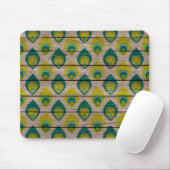 Peacock Pattern on Wood Mousepad Muismat (Met muis)