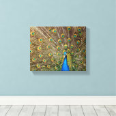 Peacock Pattern Peacock Artwork Painting Animal Ar Canvas Afdruk (Insitu (Houten vloer))