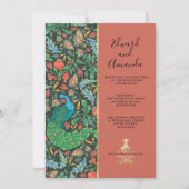 Peacock Pattern Terra Cotta Invitation Kaart (Voorkant)