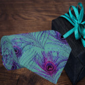 Peacock Peacock Feathers Blue Stropdas Necktie