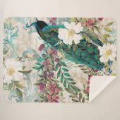 Peacock Peacococks Grande couverture Sherpa (Devant (Horizontal))