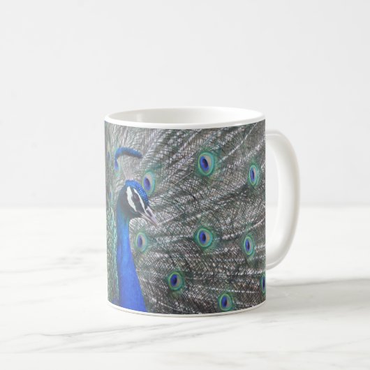 PEACOCK PHOTO CAFÉ MUG (Devant droit)