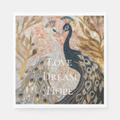  Peacock Pink Gold Glam Servet (Voorkant)