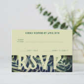 Peacock Plant Conservatory RSVP-kaarten RSVP Kaartje (Staand voorkant)