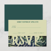 Peacock Plant Conservatory RSVP-kaarten RSVP Kaartje (Voorkant / Achterkant)