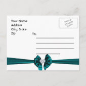 Peacock Plum turquoise Enregistrer la date Carte p (Dos)