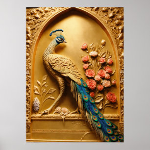 Peacock Plumage - Een uitbarsting van kleur voor u Poster