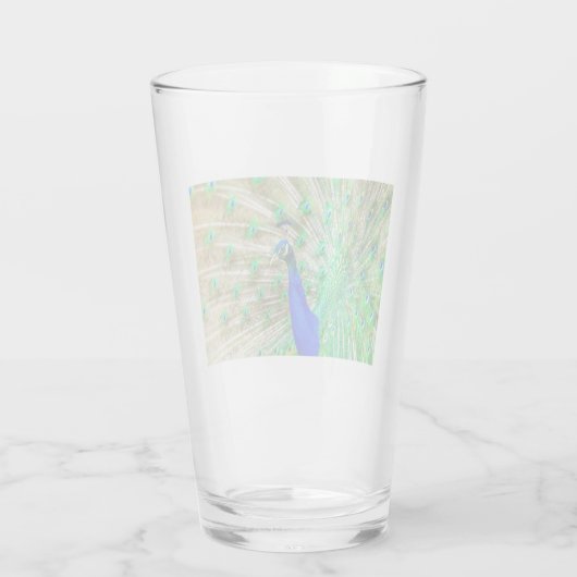 Peacock Plumage Glas (Achterkant)