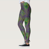 Peacock plumage glitter leggings (Links)
