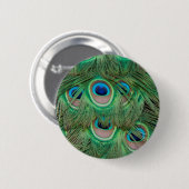 Peacock plumage ronde button 5,7 cm (Voorkant /achterkant)