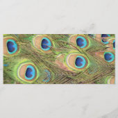Peacock Plume bruiloft receptie menu (Achterkant)