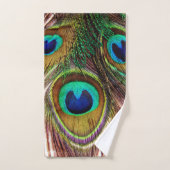 Peacock Plumes 4 Serviettes de bain ensemble (Serviette à main)