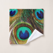 Peacock Plumes 4 Serviettes de bain ensemble (Gant de toilette)