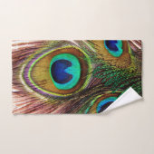 Peacock Plumes 4 Serviettes de bain ensemble (Serviette à main)