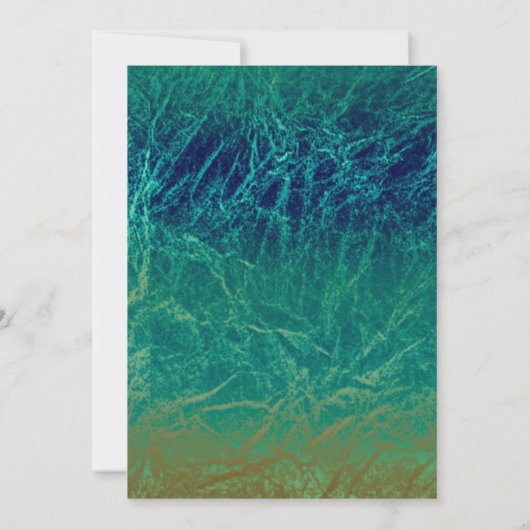 Peacock Plumes Bleu Turquoise Or Invitations exoti (Dos)