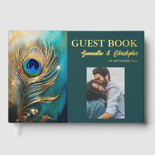 Peacock plumes couples photo mariage do-it-yoursel