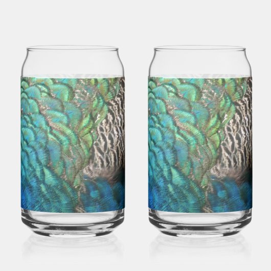 Peacock Plumes I Colorful Abstrait Nature Design (Gauche)