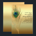 Peacock Plumes or Exotic Boho Chic Invitations<br><div class="desc">Peacock Plumes or Exotic Boho Chic Invitations. Éléments correspondants disponibles.</div>