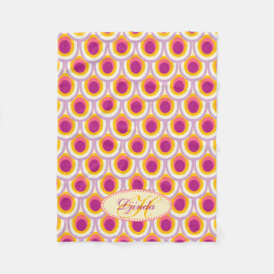 Peacock plumes ovale motif rose  nommé couverture