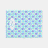 Peacock plumes ovale motif violet nommé couverture (Devant (Horizontal))