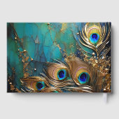 Peacock plumes panache feuille or dispersion marbr (Verso)