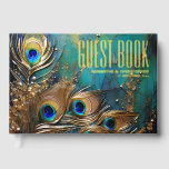 Peacock plumes panache feuille or dispersion marbr<br><div class="desc">Un design magnifique, élégant et frappant de plumes de paon qui semblent briller et briller contre un arrière - plan marbré bleu et turquoise foncé qui a des scatterings d'or faux sur le dessus. La toile de fond sombre rend les plumes irisées pop et le texte en or véritable feuille...</div>