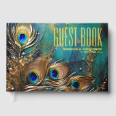 Peacock plumes panache feuille or dispersion marbr (Recto)