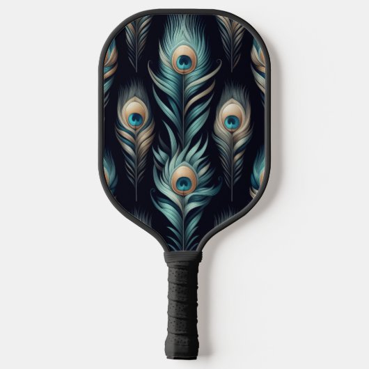 Peacock Plumes Pickleball Paddle (Achterkant)