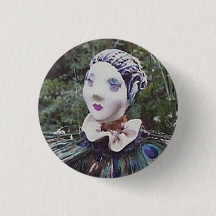 Peacock-pop Ronde Button 3,2 Cm