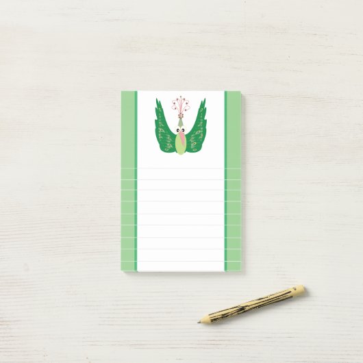Peacock Post-it® Notes (Op bureau)