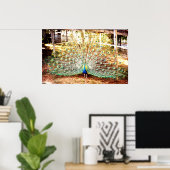 Peacock-Poster Poster (Thuiskantoor)
