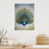 Peacock-poster Poster (Keuken)