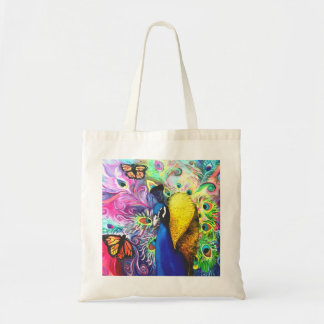 Peacock Print Canvas tas