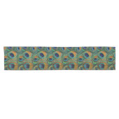  Peacock Print Table Runner Korte Tafelloper (Horizontaal)