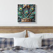 Peacock Queen Canvas Afdruk (Insitu (Slaapkamer))