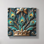 Peacock Queen Canvas Afdruk (Voorkant)