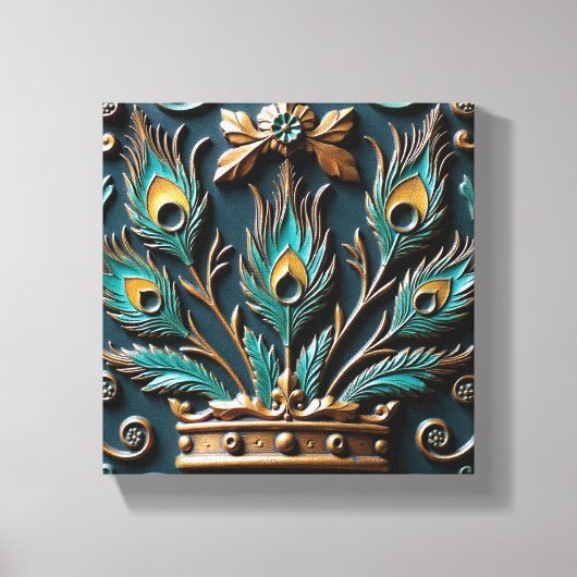 Peacock Queen Canvas Afdruk (Voorkant)