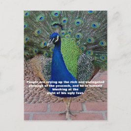 Peacock Quote Briefkaart